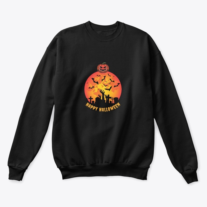 Halloween print dark Hoodi 