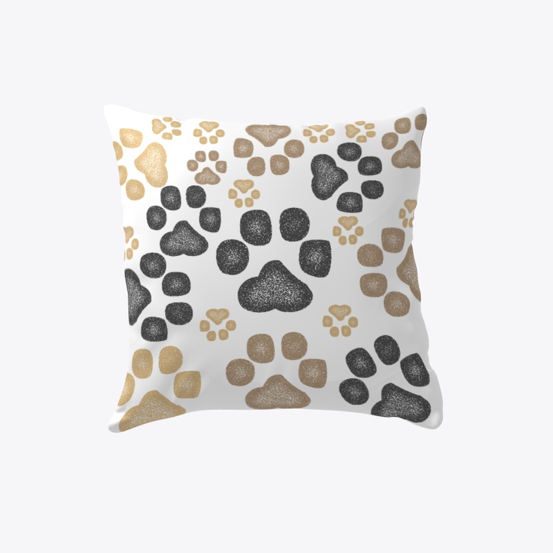 Paw Print Pattern Pillow
