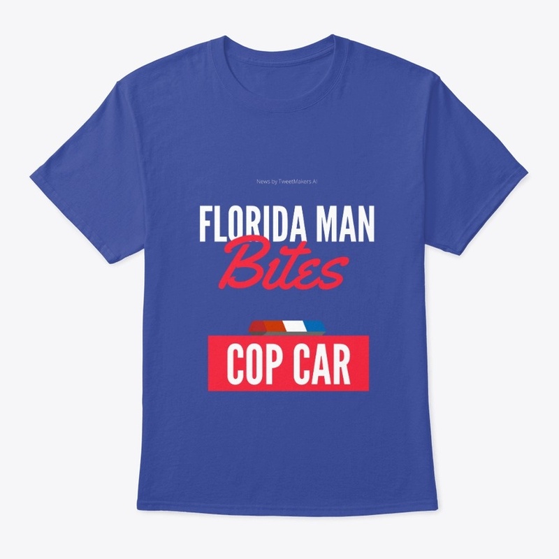 Florida Man Bites Cop Car-AI Generated