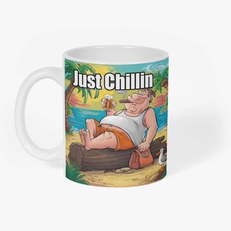 Just Chillin Drinking Beer and smoking 