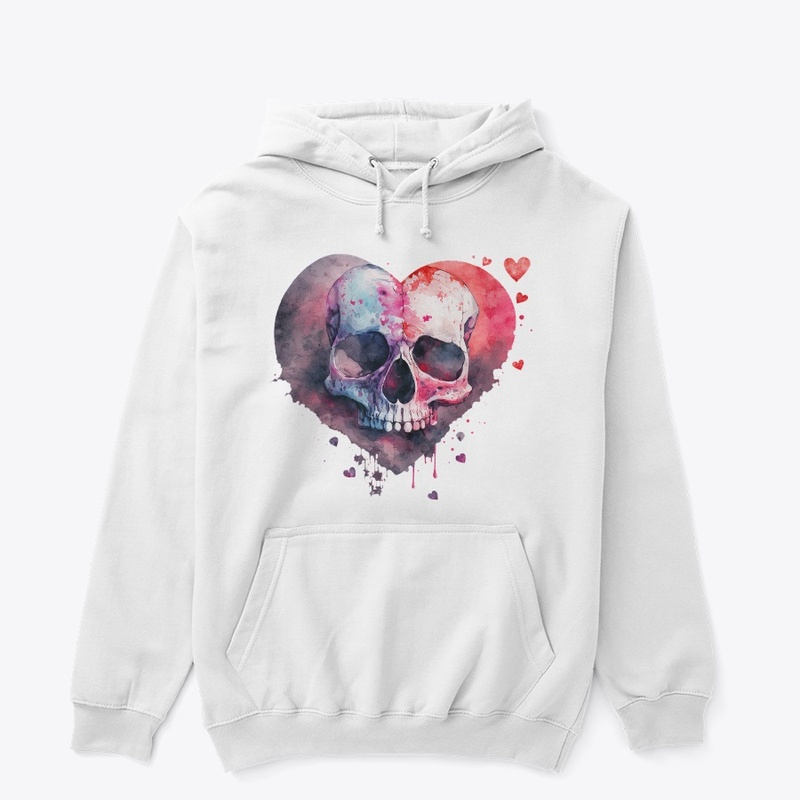 Skull Art Design Watercolor