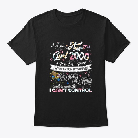 August Girl 2000 All Original Parts Girl Black T-Shirt Front