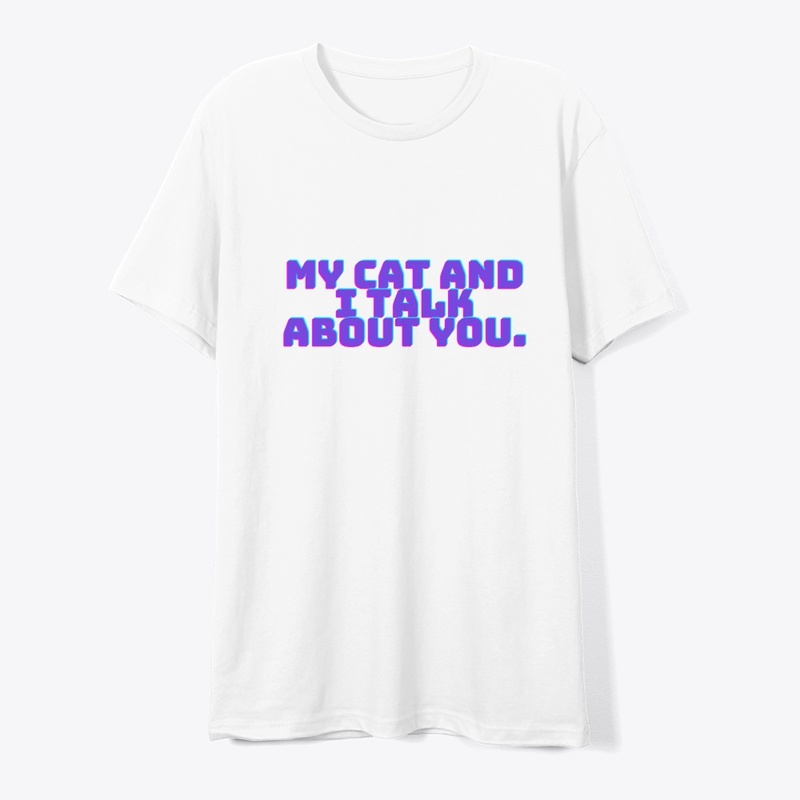 Cat Gossip Funny T-Shirt Design