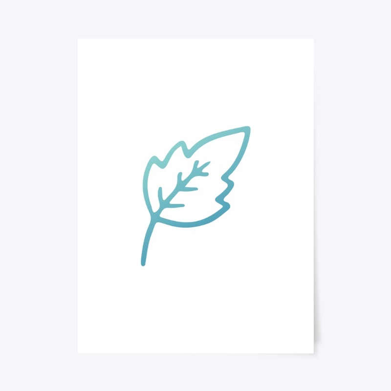 Minimalist Leaf Line Art