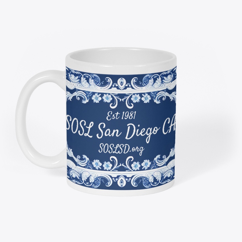 SOSL pottery blue wrap mug