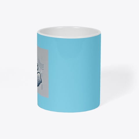 Clever Fox Mi Mug Pastel Blue T-Shirt Right