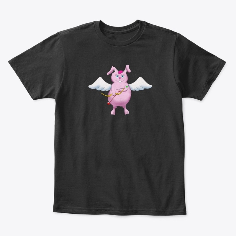 Pink Fluff Easter Bunny Cupid 