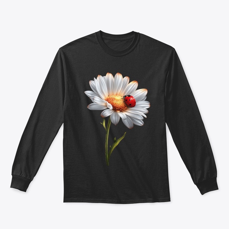 White Daisy & Ladybug