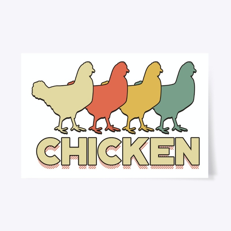Retro Silhouette Vintage Chicken Lover