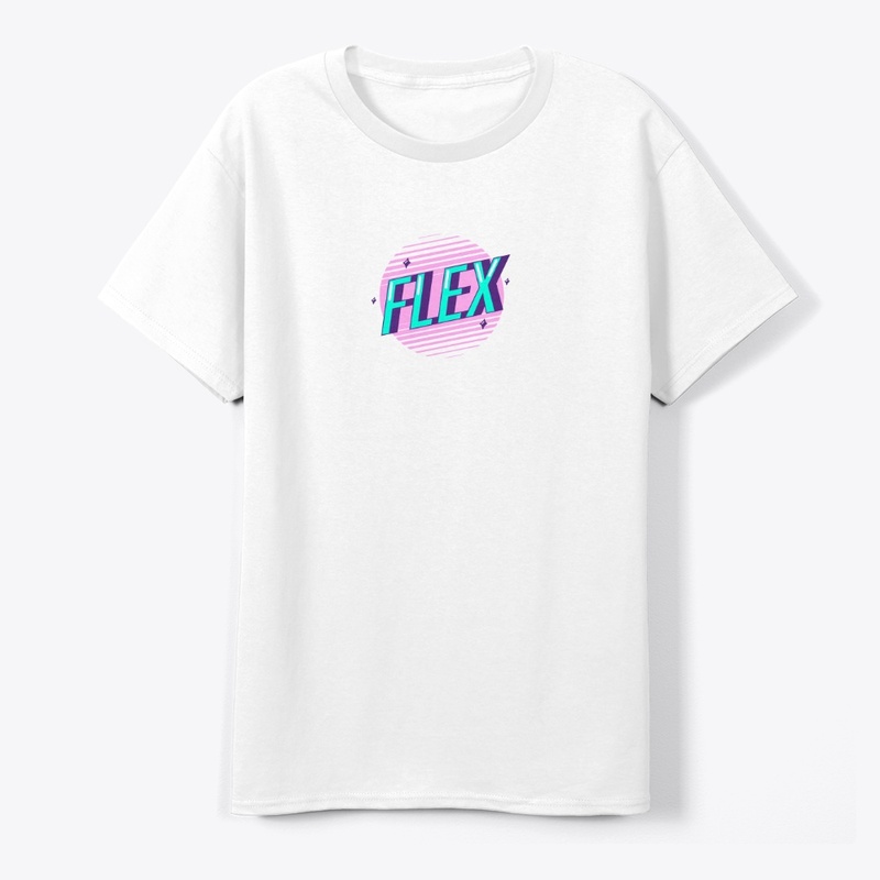 Bold and graphic "Flex" t-shirt