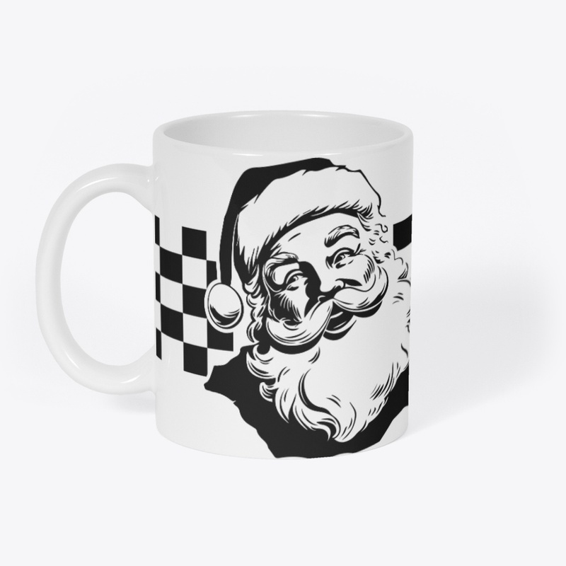 checkered santa ho ho ho 