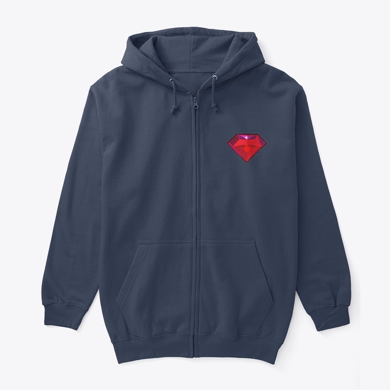 Red Diamond Zip Hoodie