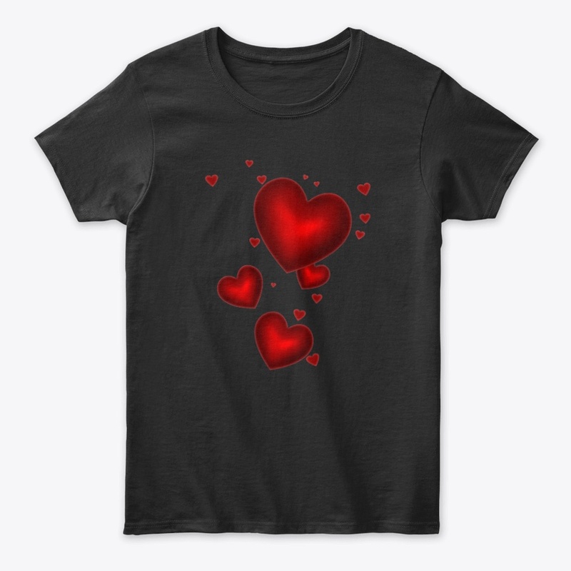 Shiny Red Hearts 