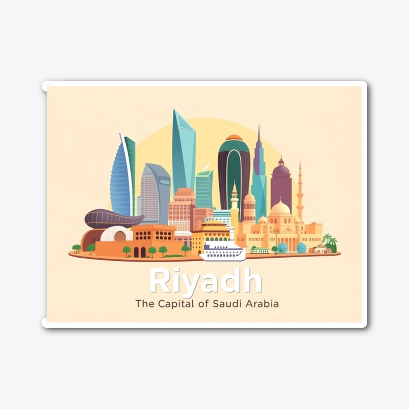 "Vibrant Riyadh Skyline T-Shirt/Mug"