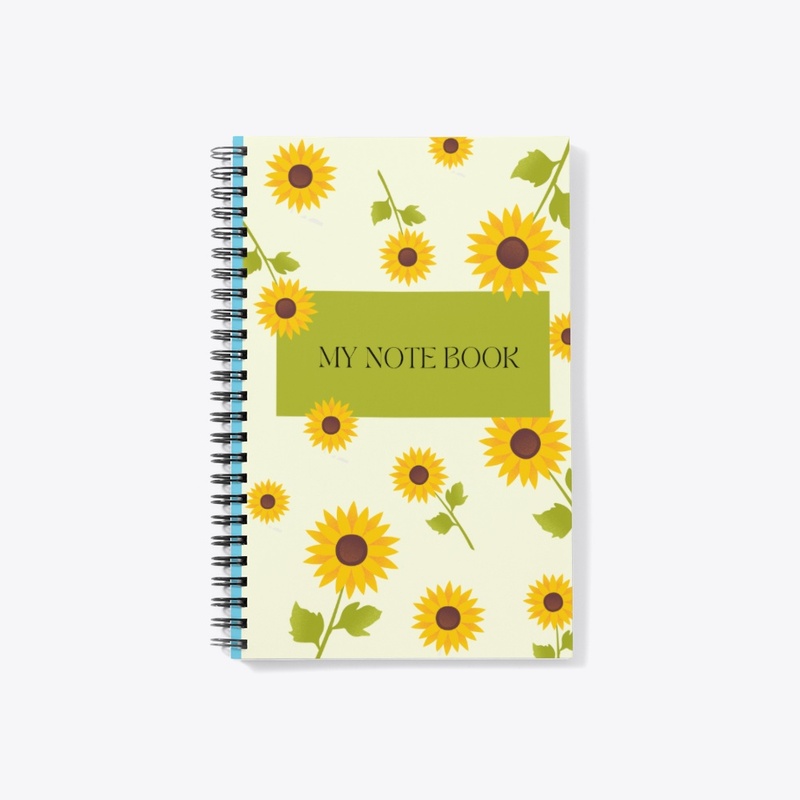 Personalized Notebook Sun Flower