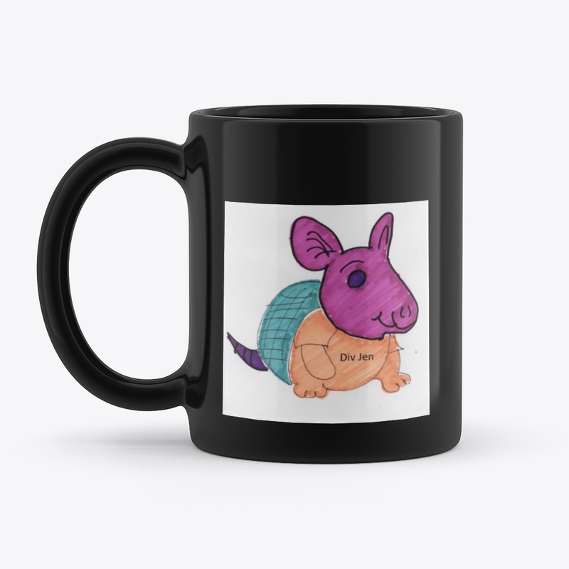 Div Jen Black Mug