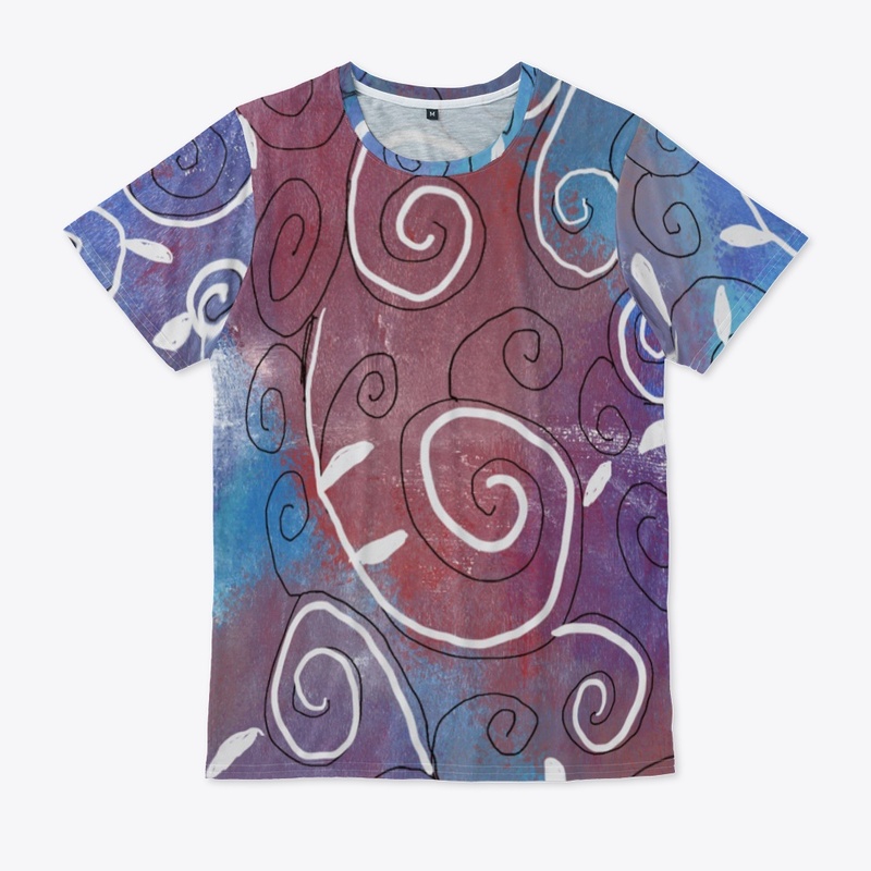 Blue and White Swirls