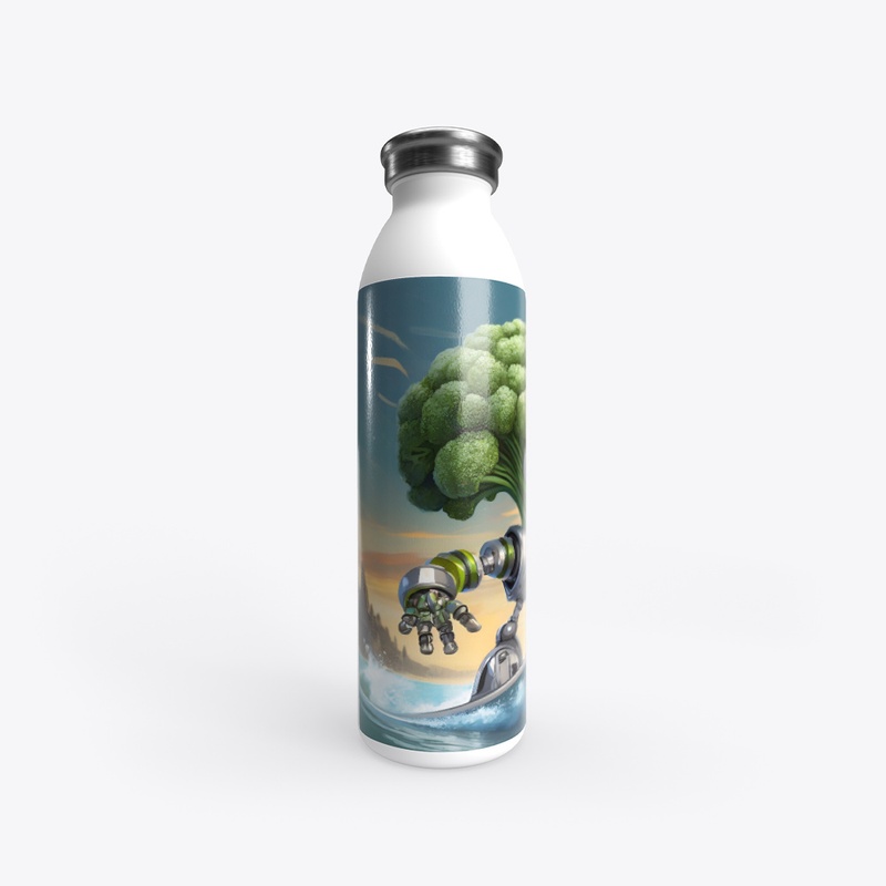 Robotic Broccoli on a surfboard