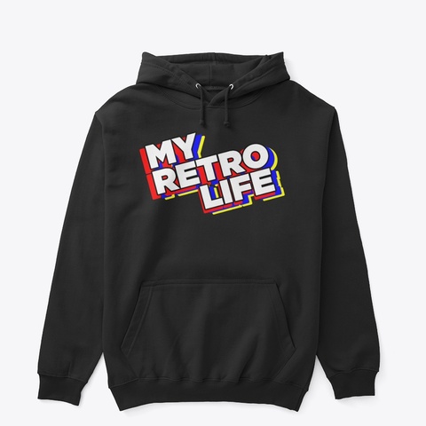 My Retro Life Classic Logo Black Maglietta Front