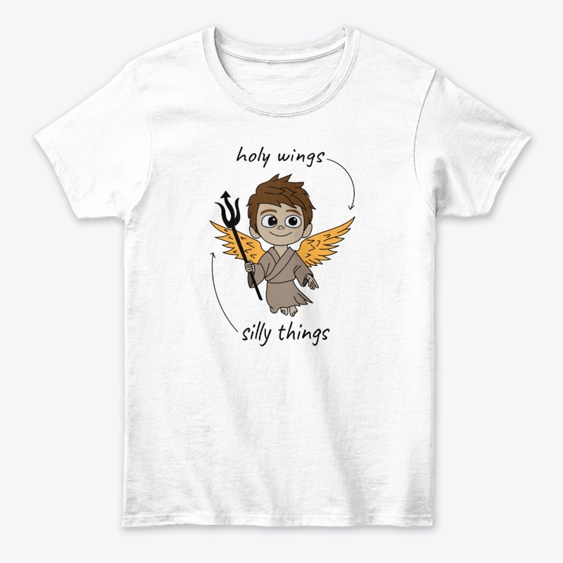 Celestial Child Angel with Golden Wings