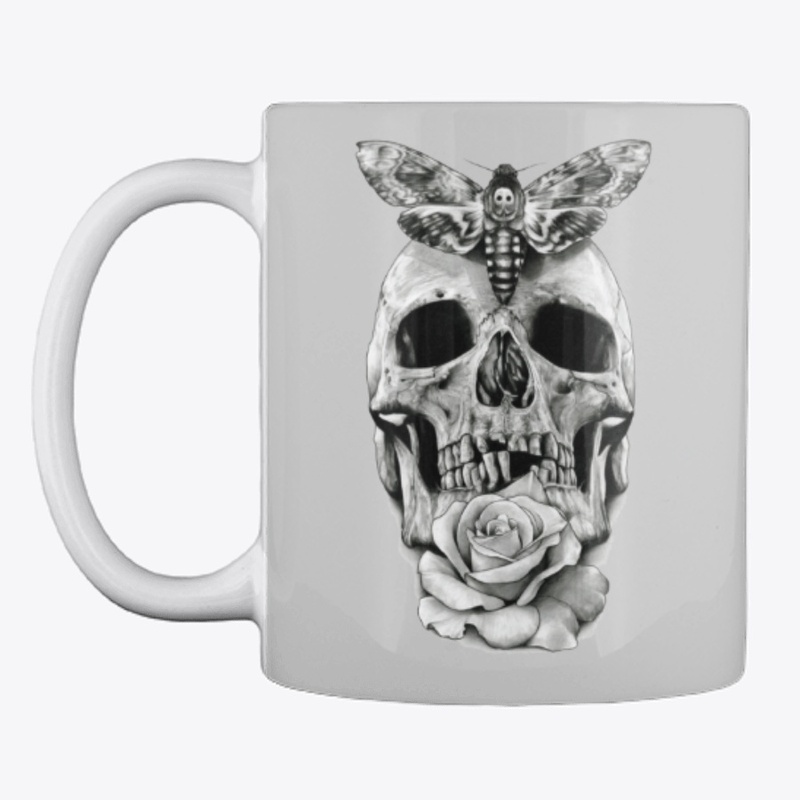 Gothic Skull Rose Black Moth Clothing