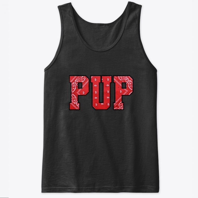Pup Flagging Red Bandana