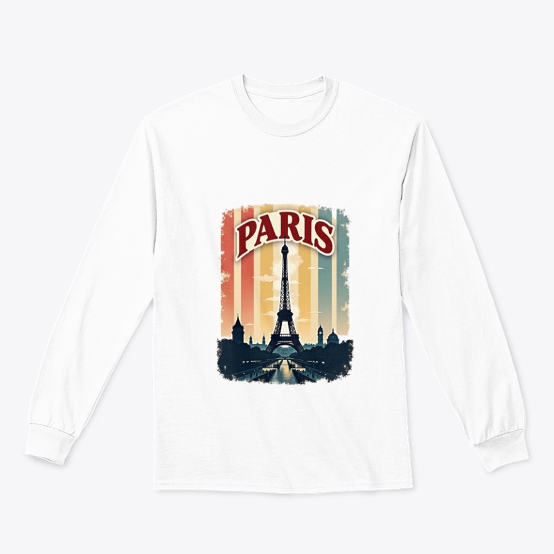 Retro Paris Eiffel Tower 