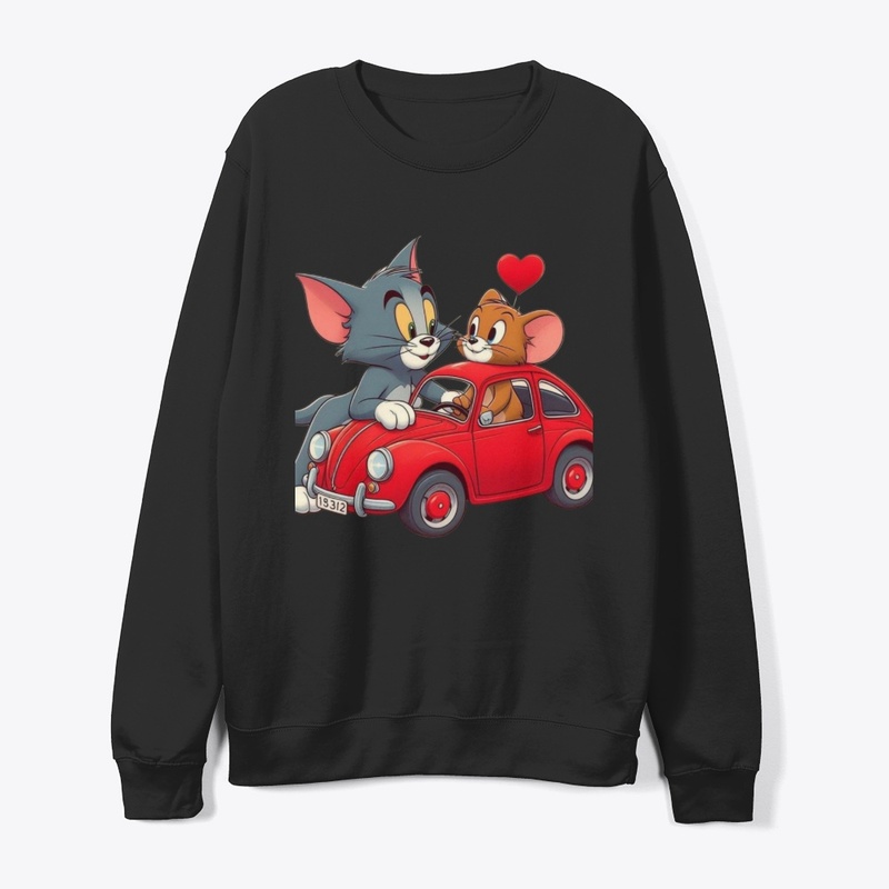 Cartoon Love Ride Kid Hoodie