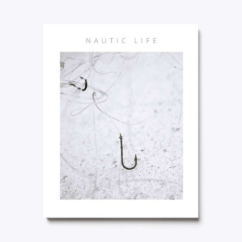 Sea black & white minimalist wall poster