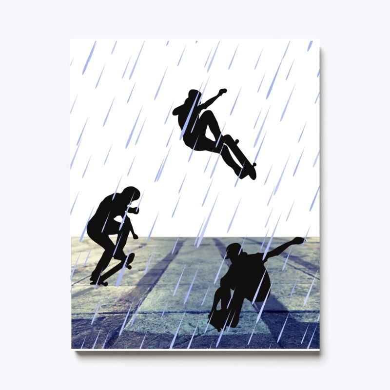 Skateboarders In Action