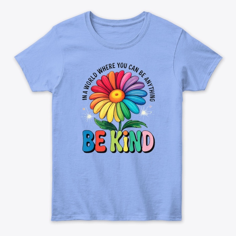 Be Kind Rainbow Flower Tee