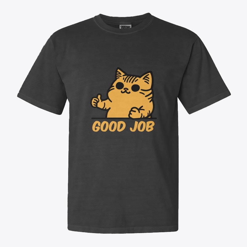 Cheerful Cat Thumbs Up Good Job