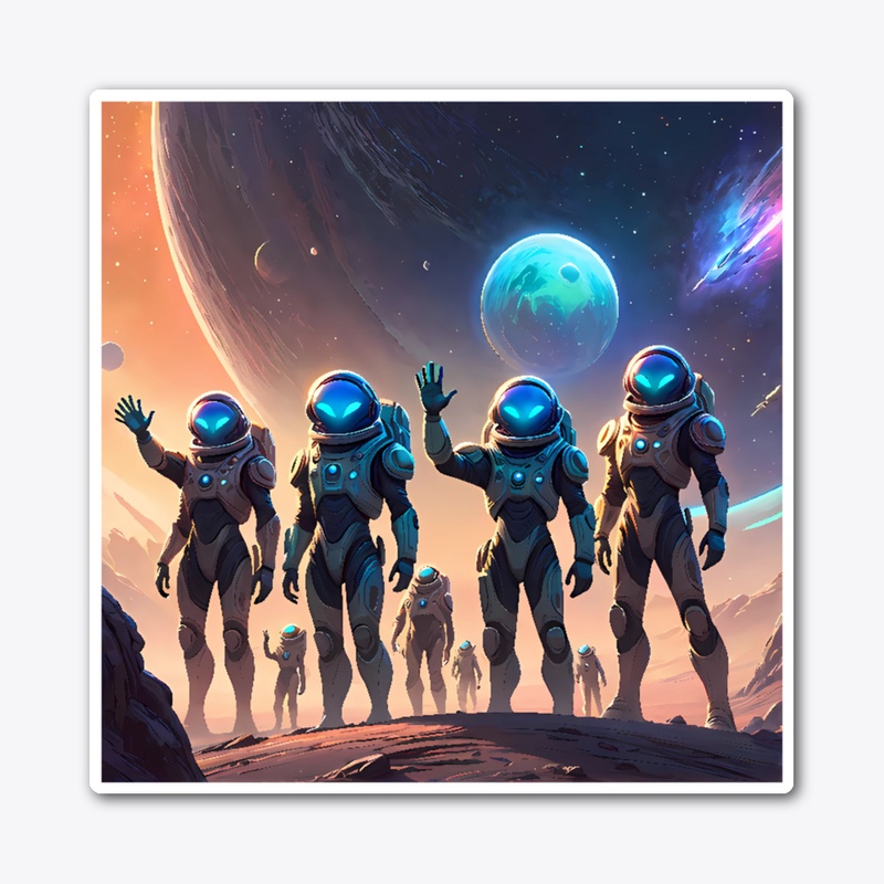 Aliens waving