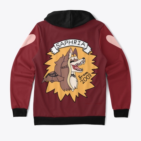Saph's Hoodie Black T-Shirt Back