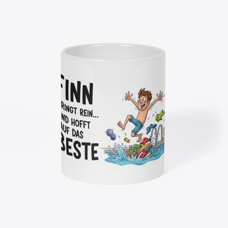 Finn springt rein…