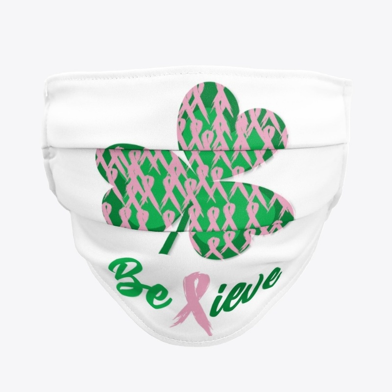 Cancer Awareness Green Clover Believe