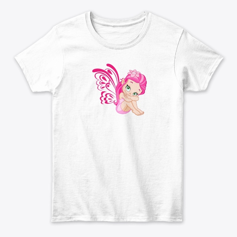 Cute Pink Fairy Butterfly Girl 