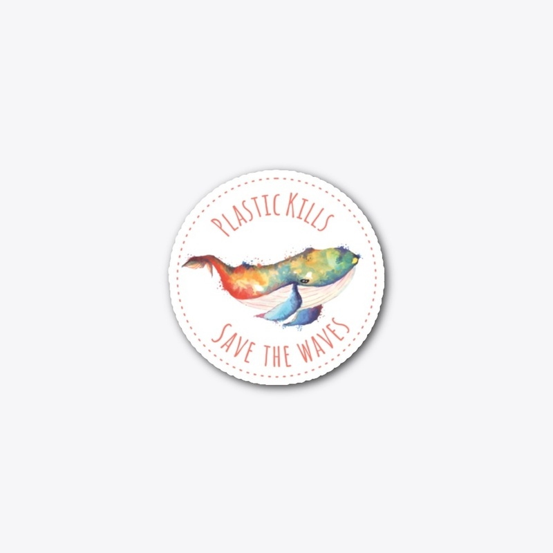 Rainbow Whale Save The Waves