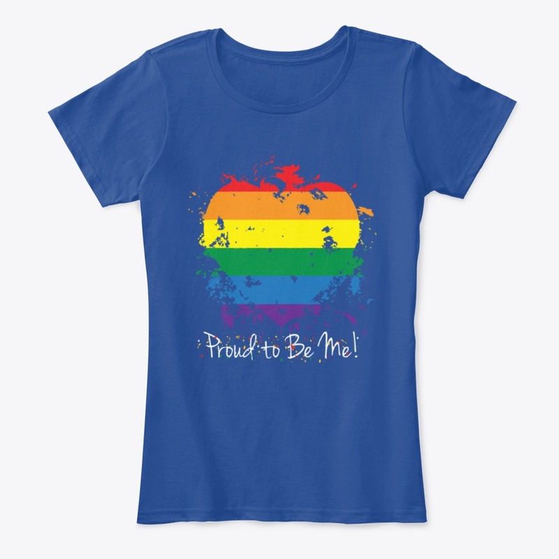 LBGT Proud To Be Me Rainbow Heart