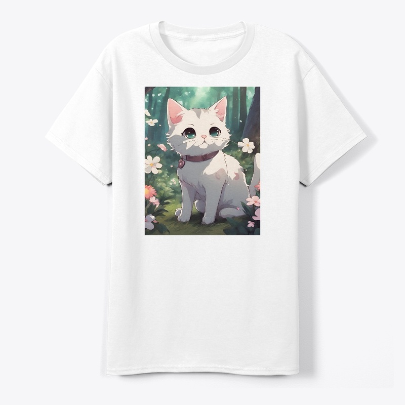 T-shirt design for forest cat