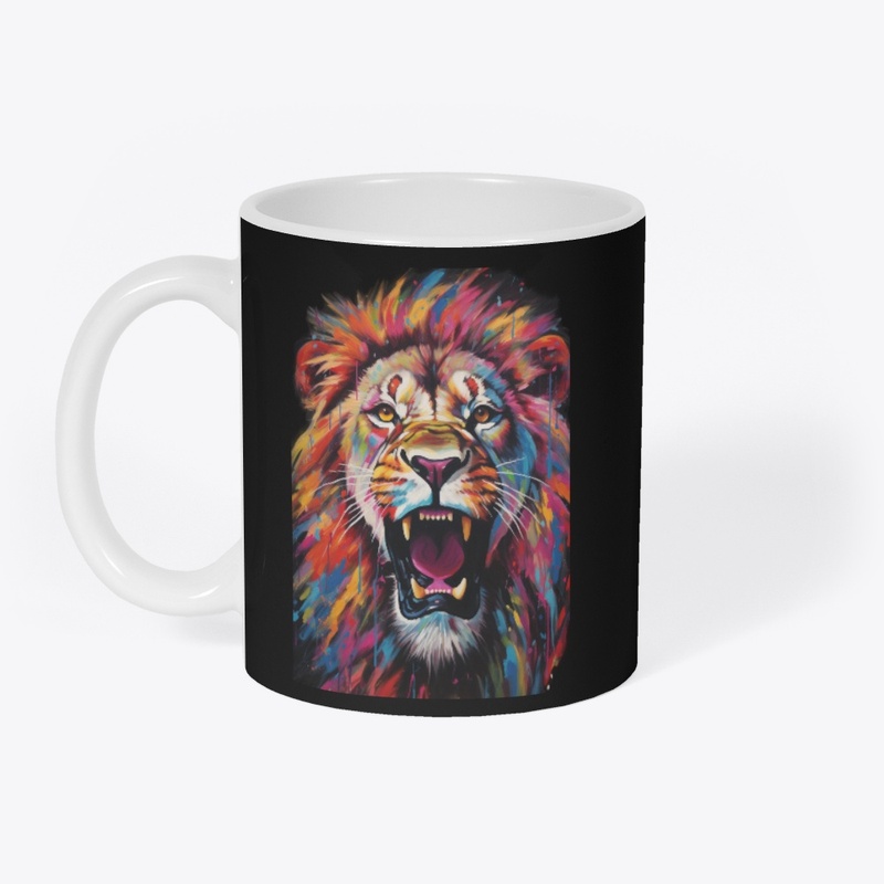 angry lion