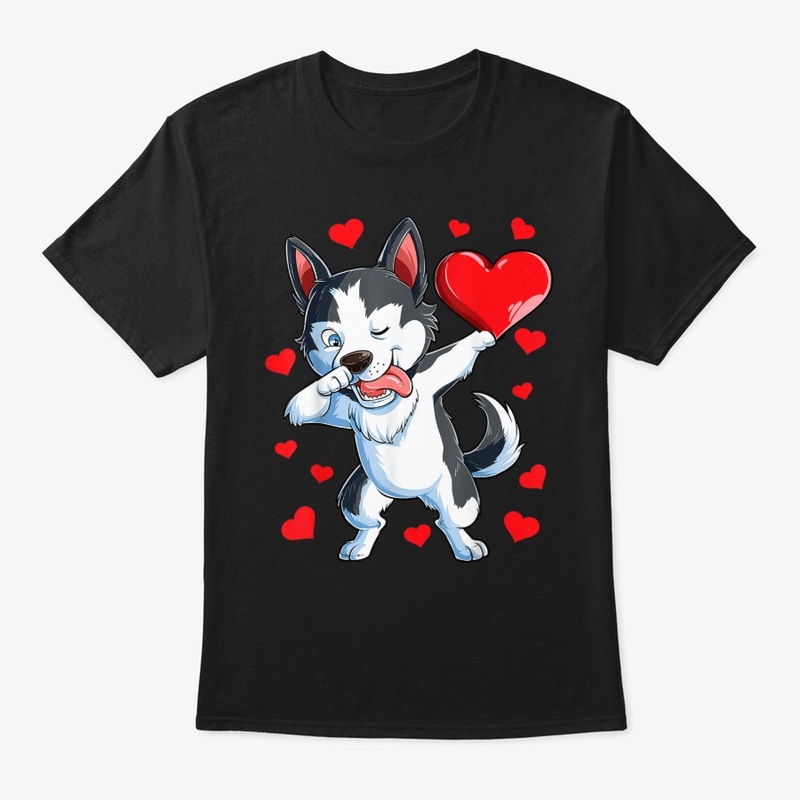 Dabbing Siberian Husky Valentines Day