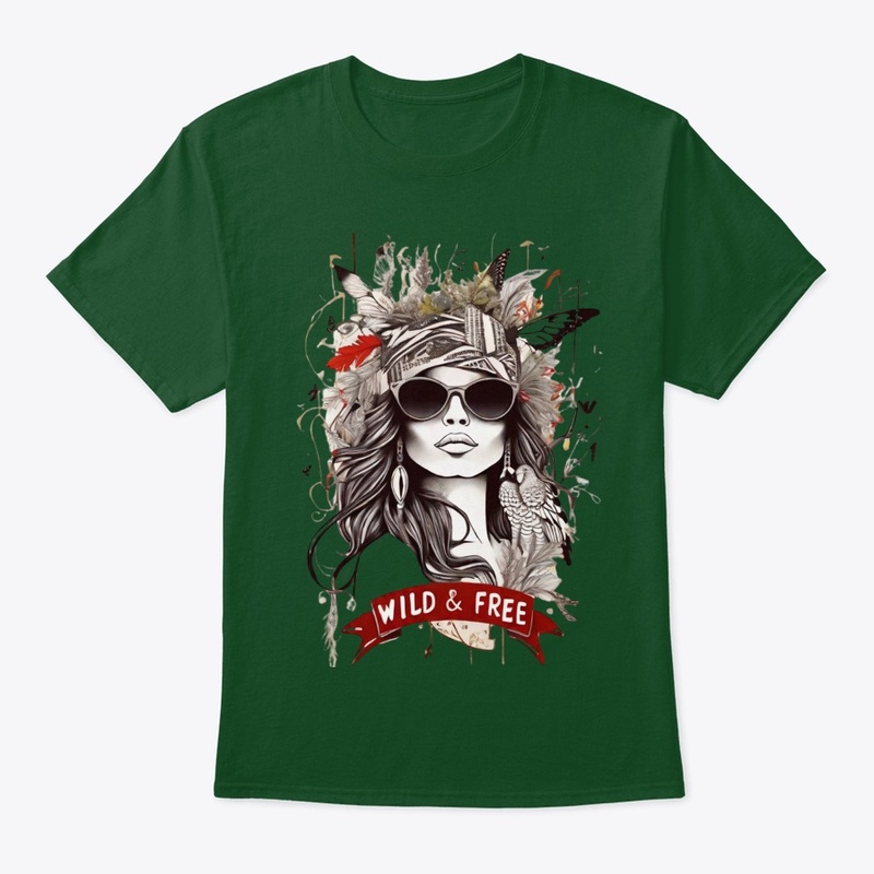 Wild and free girl graphic Shirts