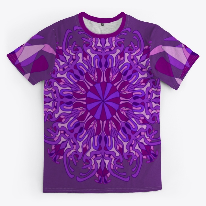 T shirt: purple  shades pattern 