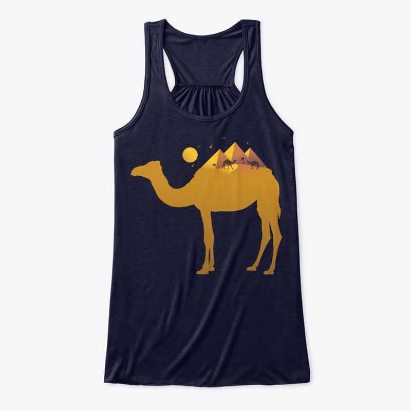 Camel Pyramid Creative Art Design