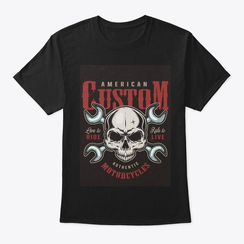Skeleton Motorcycle T-Shirt Design 