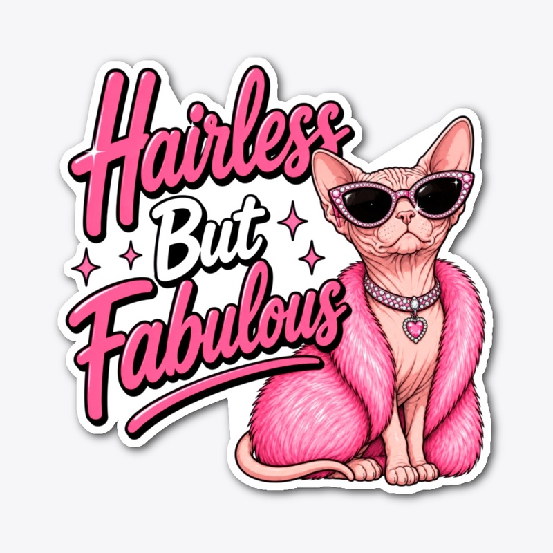 Hairless But Fabulous Glam Sphynx Cat