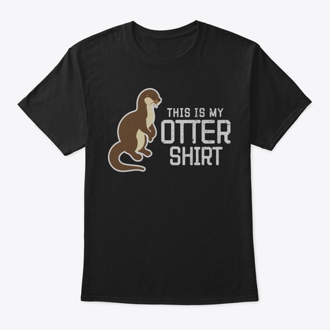 This Is My Otter Long Sleeve Shirt Kids  Black T-Shirt Front