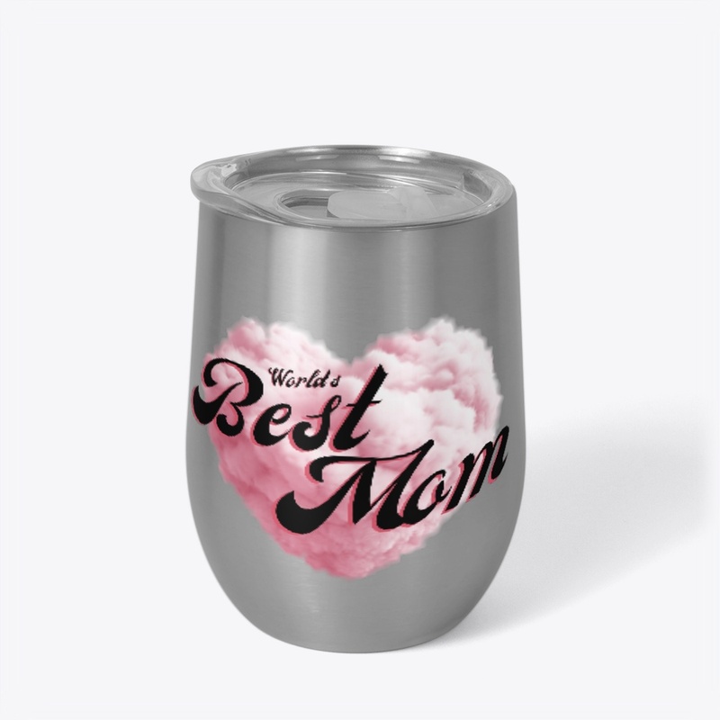 Worlds Best Mom Black-Pink Typography