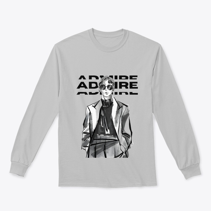 Admire" Gentlemen Sketch Printed T-Shirt